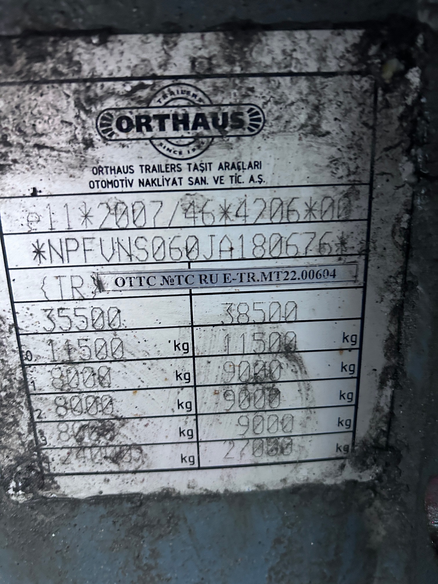 Полуприцеп ORTHAUS VNS060 (шторно-бортовой) 2018 г.